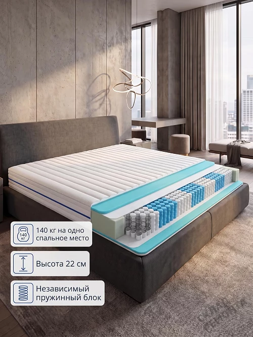 Фото Матрас с независимым пружинным блоком Сарма Белая Линия 3 – купить в Воронеже: цена, описание, фото. Интернет-магазин 1