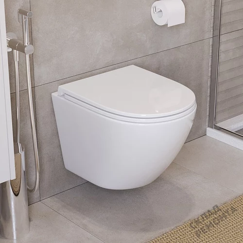 Фото Унитаз подвесной BelBagno Uno BB3105CHR/SC безободковый купить в Воронеже: цена, описание, фото. Интернет-магазин 3