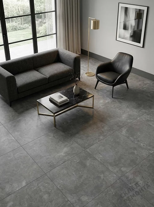 Фото Керамогранит матовый Alma Ceramica Урбан GFU04URB70R (шугар-эффект) серый 600*600*9 – купить в Воронеже: цена, описание, фото. Интернет-магазин 1