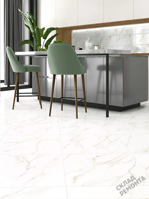 Фото Керамогранит лаппатированный Alma Ceramica Невада GFU04NVD00L белый 600*600*9 – купить в Воронеже: цена, описание, фото. Интернет-магазин 1