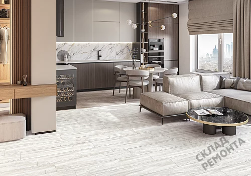 Фото Керамогранит матовый Alma Ceramica Вандервуд GFA92WDW07R белый 200*900*7 – купить в Воронеже: цена, описание, фото. Интернет-магазин 2