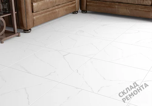 Фото Керамогранит матовый Alma Ceramica Каррара GFU04CRR00R светло-серый 600*600*9 – купить в Воронеже: цена, описание, фото. Интернет-магазин 2
