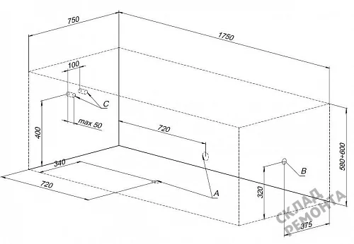 Фото Ванна акриловая Aquanet Aura 175*75  купить в Воронеже: цена, описание, фото. Интернет-магазин 10