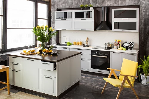 Фото Кухня Сурская мебель Глетчер айленд силк – купить в Воронеже: цена, описание, фото. Интернет-магазин 4
