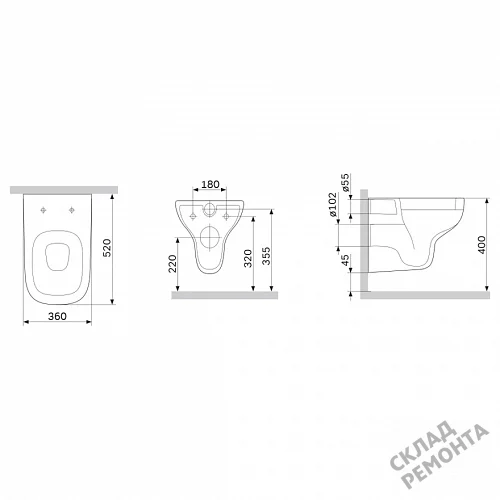 Фото Унитаз подвесной Am.Pm Spirit V2.0 C701700WH безободковый купить в Воронеже: цена, описание, фото. Интернет-магазин 4