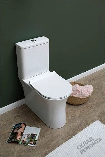 Фото Унитаз напольный Aquanet Roll-C 210764 безободковый купить в Воронеже: цена, описание, фото. Интернет-магазин 3