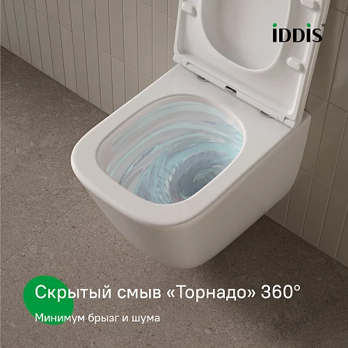 Фото Унитаз подвесной Iddis Torr TOQFDSEi25 безободковый купить в Воронеже: цена, описание, фото. Интернет-магазин 2