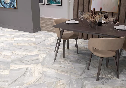 Фото Керамогранит лаппатированный Alma Ceramica Мэджик GFU04MGC64L серый 600*600*9 – купить в Воронеже: цена, описание, фото. Интернет-магазин 2