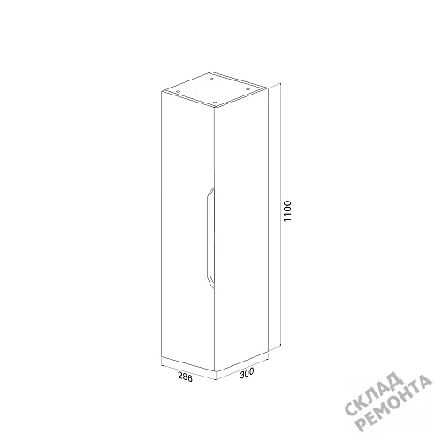 Фото Пенал подвесной Iddis Ray RAY30W0i97, белый купить в Воронеже: цена, описание, фото. Интернет-магазин 5