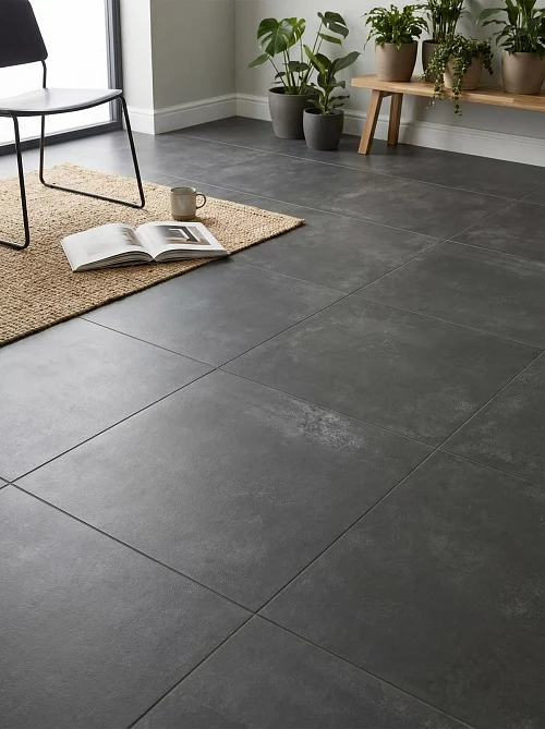 Фото Керамогранит матовый Alma Ceramica Тотем GFU6060TTM20R черный 600*600*9 – купить в Воронеже: цена, описание, фото. Интернет-магазин 1