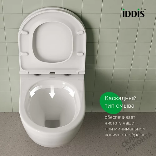Фото Унитаз подвесной Iddis Бланко BLARNSEi25 безободковый купить в Воронеже: цена, описание, фото. Интернет-магазин 4