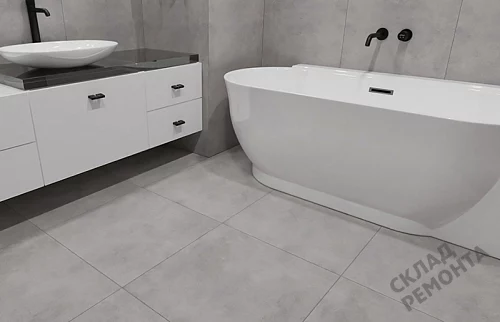 Фото Керамогранит матовый Steppe Ceramics Silent Grey серый 600*600*9,5 – купить в Воронеже: цена, описание, фото. Интернет-магазин 5